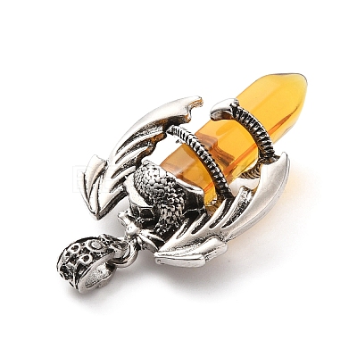 Bullet Shape Glass Pendants G-B042-05P-1