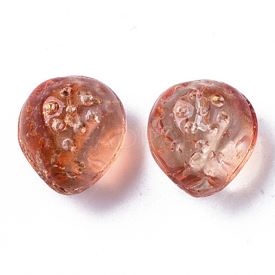Transparent Spray Painted Glass Beads GLAA-R215-01-B06-1