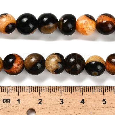 Dyed Natural Agate Beads Strands G-G203-10C-10mm-1