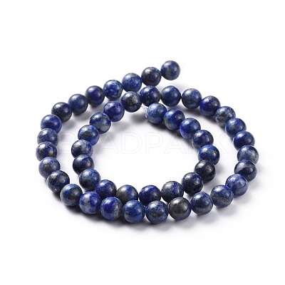 Natural Lapis Lazuli Round Beads Strands X-G-I181-09-8mm-1