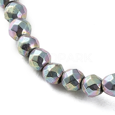 Electroplated Synthetic Non-magnetic Hematite Beads Strands G-C248-D01-3mm-02-1
