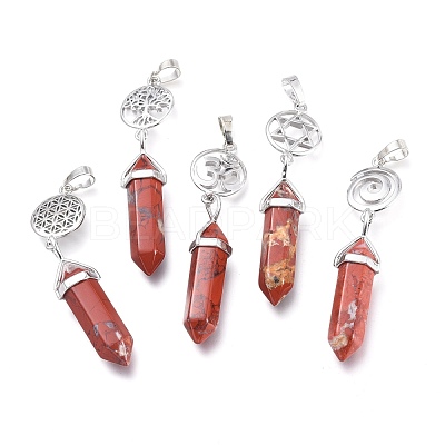 Natural Red Jasper Pointed Big Pendants G-D0021-01P-07-1