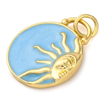Brass Enamel Pendants KK-K339-04A-G-1