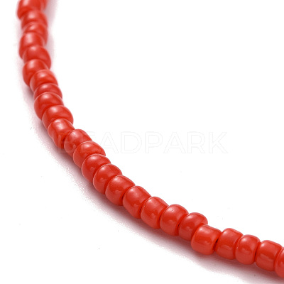 7 Pcs 7 Colors Chakra Jewelry Glass Seed Beaded Necklaces Set NJEW-JN03803-1