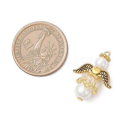 Pearlized Glass Pearl & Glass Pendants PALLOY-MZ00978-02-1