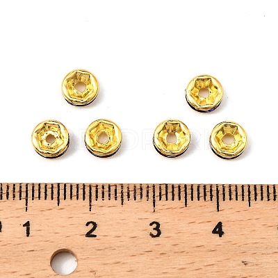 Brass Rhinestone Spacer Beads RB-A014-Z6mm-05G-1