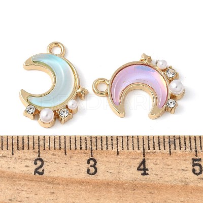 Alloy Glass Pendants PALLOY-E775-02G-1