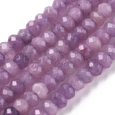 Dyed Natural Malaysia Jade Rondelle Beads Strands X-G-E316-2x4mm-39-1