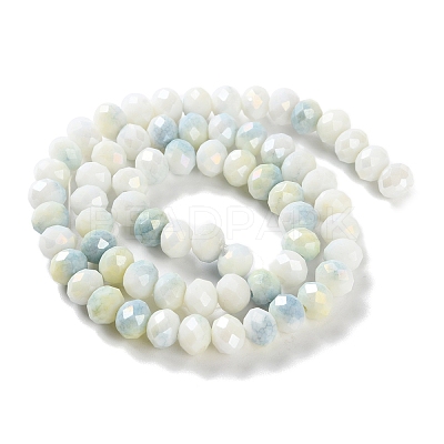 Electroplate Glass Beads Strands LAMP-S068-02O-1
