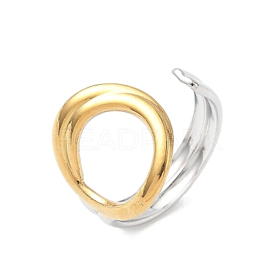 304 Stainless Steel Adjustable Cuff Rings RJEW-S626-01GP-D-1
