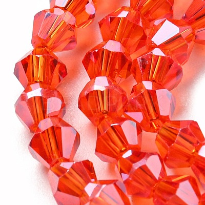 Transparent Electroplate Glass Beads Strands LS-EGLA-A039-T4mm-A14-1