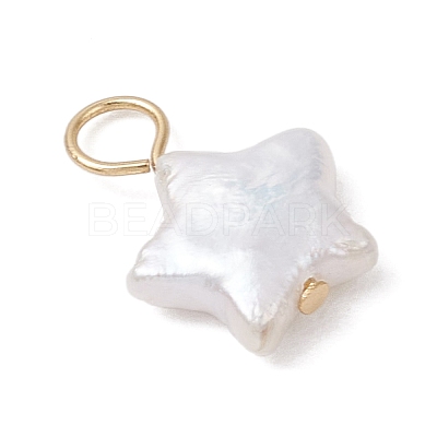 Natural Keshi Pearl Charms PALLOY-JF04240-01-1