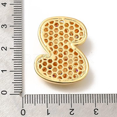 Brass Cubic Zirconia Pendants KK-M295-13G-Z-1