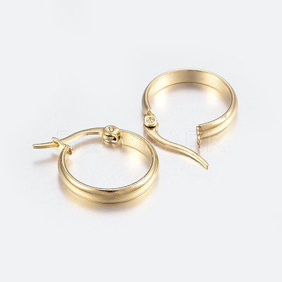 304 Stainless Steel Hoop Earrings X-EJEW-G239-51G-1