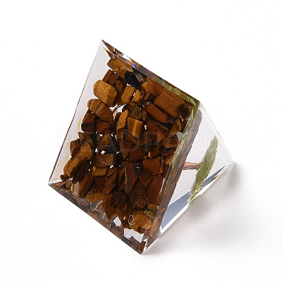 Resin Orgonite Pyramid Home Display Decorations G-PW0004-56A-09-1