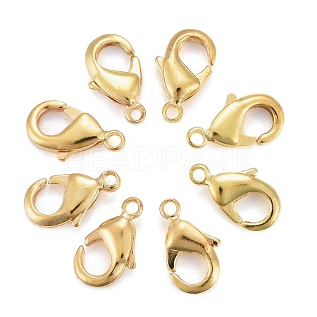Brass Lobster Claw Clasps X-KK-901-G-NF-1