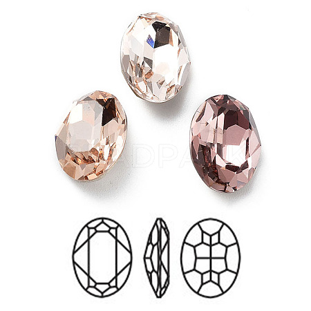 K9 Glass Rhinestone Cabochons RGLA-M016-D02-D-1