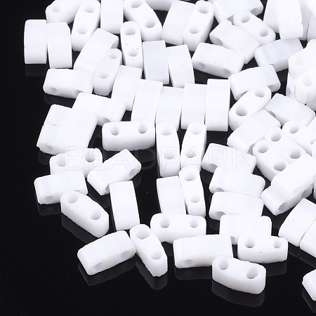 2-Hole Opaque Glass Seed Beads SEED-S023-05B-1