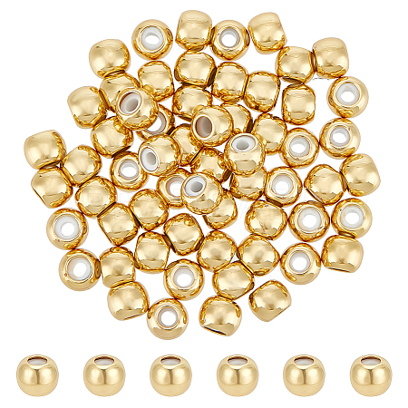 BENECREAT 60Pcs Brass Beads KK-BC0012-61-1