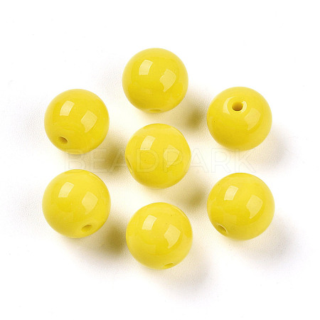 Opaque Solid Color Glass Beads LS-GLAA-N007-10mm-A02-1