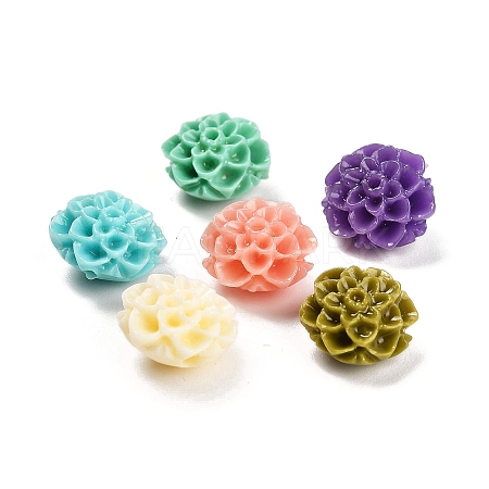 Synthetic Coral 3D Flower Rose Beads CORA-L046-A-1