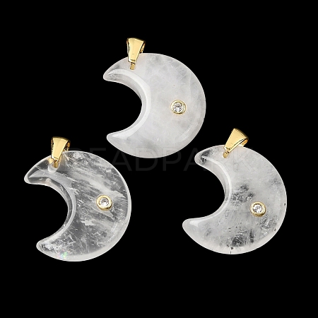 Natural Quartz Crystal Pendants X-G-A297-02G-12-1