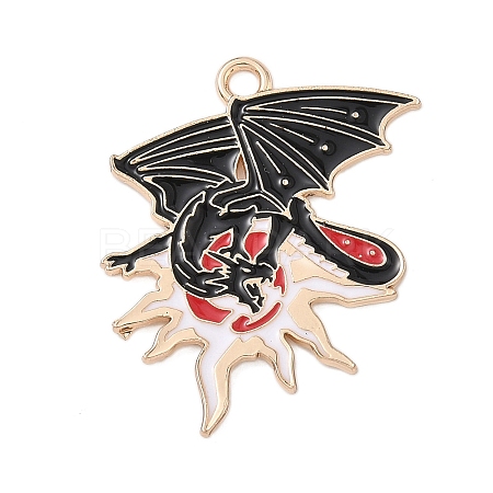 Alloy Enamel Pendants ENAM-P258-05E-G-1