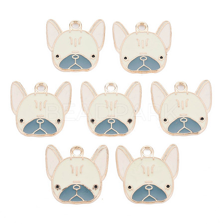 Alloy Enamel Puppy Pendants ENAM-S115-053-1