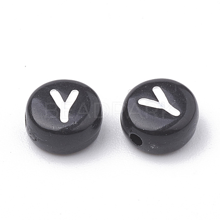 Opaque Acrylic Beads X-SACR-N002-02Y-1