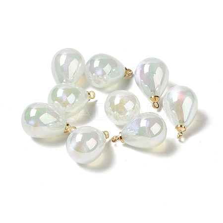 8Pcs UV Plating Acrylic Pendants FIND-YW0002-04F-1