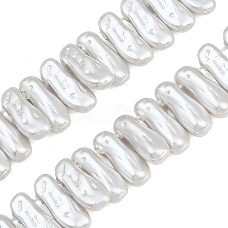 Electroplated Glass Pearl Beads Strands GL-CBA64F3-01C-1