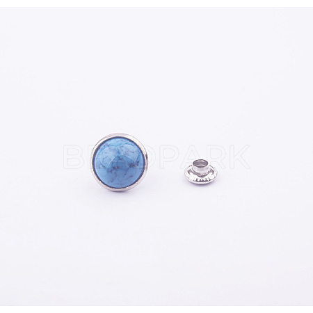 Turquoise Rivet Studs FIND-WH0012-B-03-1