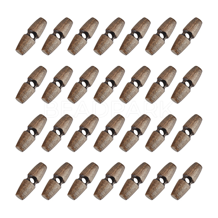 50Pcs 1-Hole Wood Buttons BUTT-UN0001-27A-1