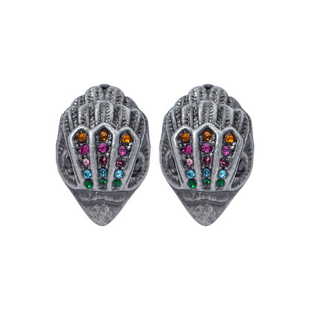 Bird Head Brass Micro Pave Cubic Zirconia Stud Earrings FS-WGB6FCA-04-1