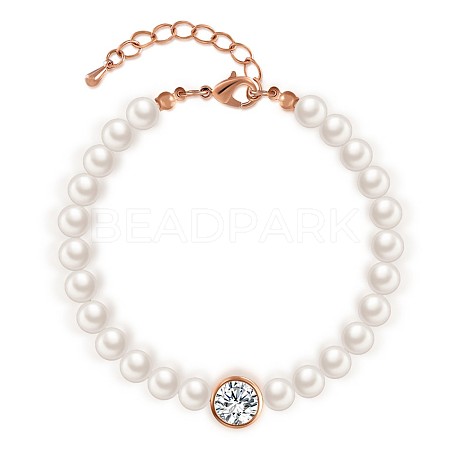 Shell Pearl Beads Bracelets BJEW-AA00086-01RG-1