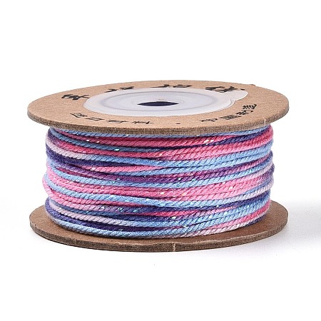 30M Segment Dyed Macrame Cotton Cord OCOR-T018-01O-1
