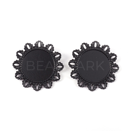 Zinc Alloy Brooch Findings PALLOY-WH0066-23G-1