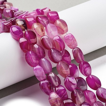 Natural Banded Agate Beads Strands G-G172-01K-1