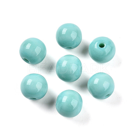 Opaque Solid Color Glass Beads GLAA-N007-8mm-A13-1