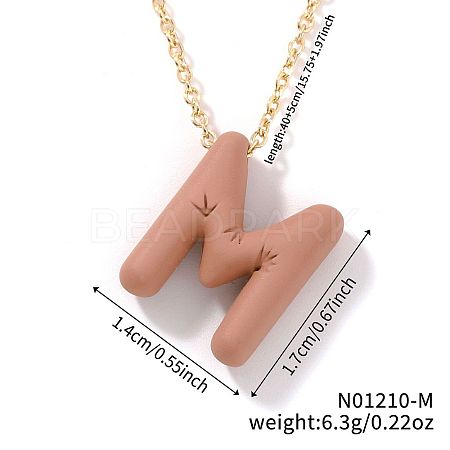 Alloy Initial Pendant Necklaces RS8745-13-1