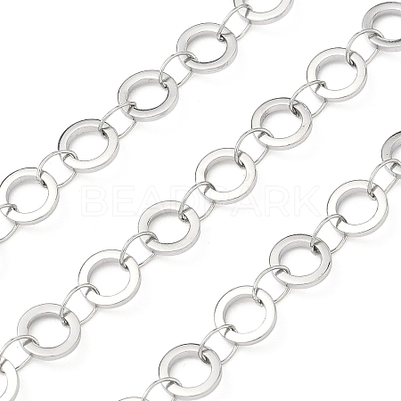 304 Stainless Steel Ring Link Chains CHS-G044-05P-07-1
