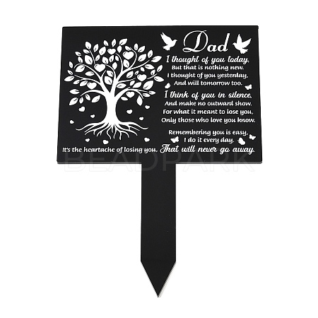 Acrylic Garden Stake AJEW-XCP0003-48-1
