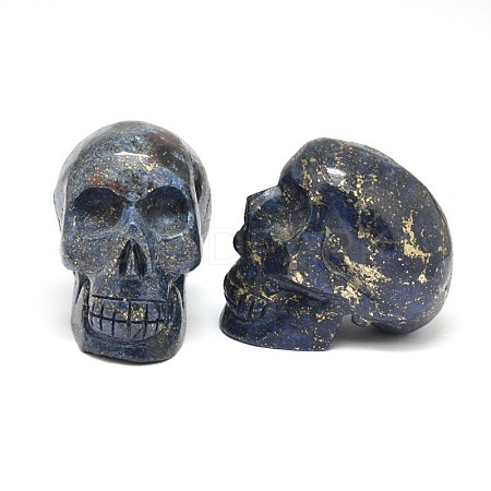 Skull Natural Pyrite Dyed Beads G-I128-08-1