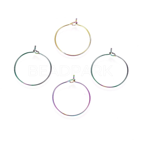 Ion Plating(IP) 316L Surgical Stainless Steel Hoop Earring Findings STAS-D164-05M-1