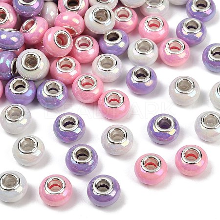 Opaque Resin European Beads RESI-C059-01G-1