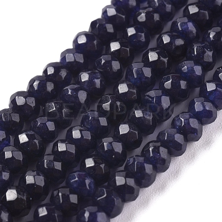 Dyed Natural Malaysia Jade Rondelle Beads Strands G-E316-2x4mm-35-1