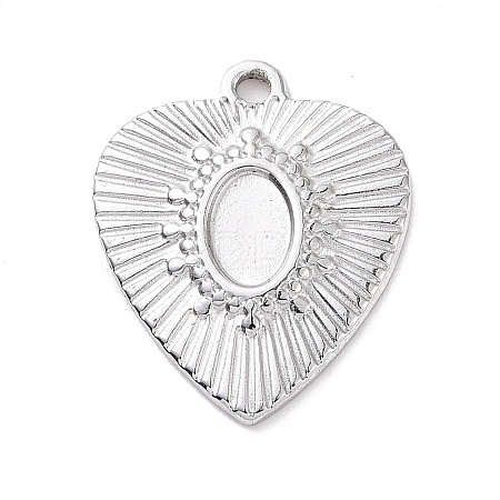 Non-Tarnish 304 Stainless Steel Pendant Cabochon Settings X-STAS-G287-11P-1