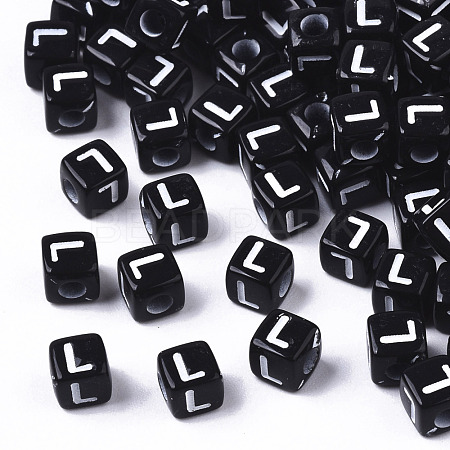 Opaque Acrylic Beads SACR-N002-01L-1