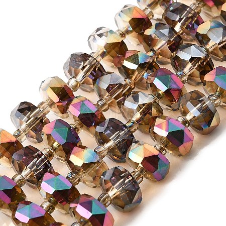 Transparent Electroplate Glass Beads Strands EGLA-P062-01A-02-1
