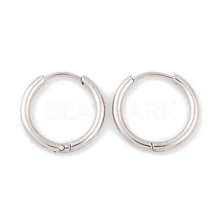 Non-Tarnish Round Ring 304 Stainless Steel Hoop Earrings for Women EJEW-G388-02C-P-1